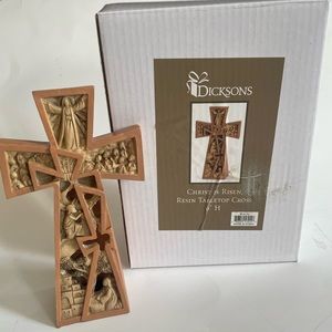 Dicksons Christ is Risen Tabletop Cross 6"